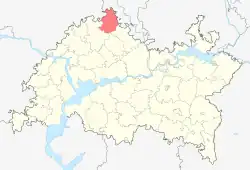 Localização do distrito de Baltasinsky no Tartaristão