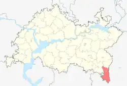 Localização do distrito de Bavlinsky no Tartaristão
