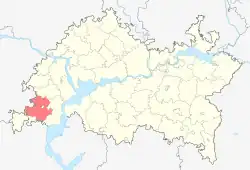 Localização do distrito de Buinsky no Tartaristão