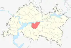 Localização do distrito de Tchistopolski no Tartaristão