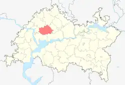 Localização do distrito de Pestrechinsky no Tartaristão