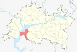 Localização do distrito de Spassky no Tartaristão