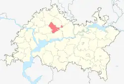 Localização do distrito de Tyulyachinsky no Tartaristão