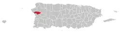 Localização de Añasco em Porto Rico