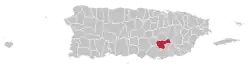 Localização de Cayey em Porto Rico