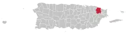 Localização de Río Grande em Porto Rico