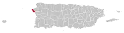 Localização de Rincón em Porto Rico