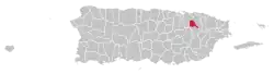 Localização de Trujillo Alto em Porto Rico