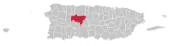 Localização de Utuado em Porto Rico