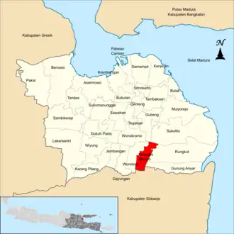 Localização de Tenggilis Mejoyo na cidade de Surabaia