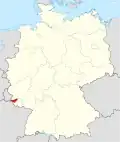 Localização de Merzig-Wadern na Alemanha