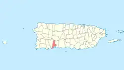 Localização de Guayanilla em Porto Rico