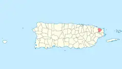 Localização de Luquillo em Porto Rico
