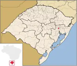 Localização de Capela de Santana no Rio Grande do Sul