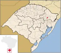 Localização de Flores da Cunha no Rio Grande do Sul
