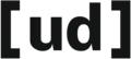 O logotipo do Undetectable AI, que apresenta as letras pretas "U" e "D" entre colchetes