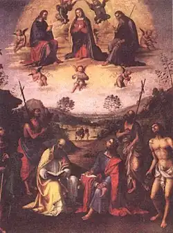 Lorenzo Costa, Coroação da Virgem e dos Santos, 1501