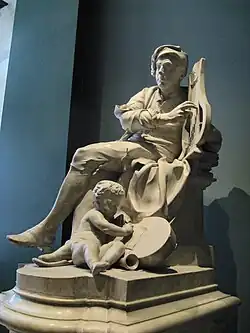 Handel by Louis-François Roubiliac, (1738) Victoria e Museu Albert