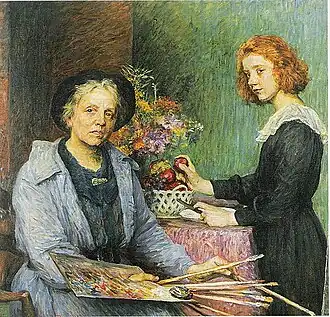 The Artist and Her Model, 1921
