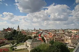 Lublin — traçado urbano da Cidade Velha e centro da cidade