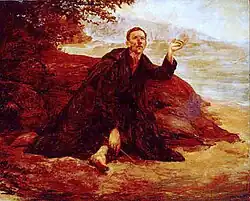 Lucílio de Albuquerque - Anchieta escrevendo o poema à Virgem, 1906