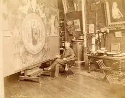 No 115: Luc-Olivier Merson (1846-1920) em seu atelier no 115, Boulevard Saint-Michel.