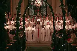 Comemoração do dia de Santa Luzia em Vaxholm