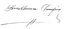 Assinatura de Luis Herrera Campins