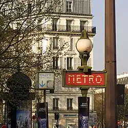 Estação de metrô Bastille.