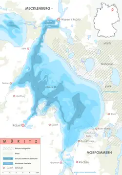Mapa do Lago Müritz
