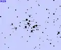 Mapa estelar de Messier 29