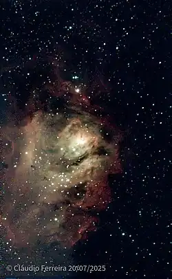 Astrofotografia amadora da Nebulosa da Lagoa