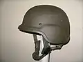 Capacete de combate CGF Gallet TC "Denmark". Capacete designado, M/96, verde na Dinamarca