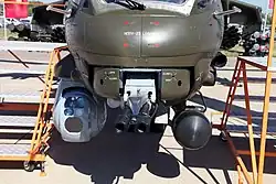 Torre da GSh-23 montada no Mi-35 .