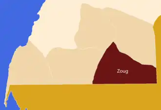 Localização da comuna, dentro da província.