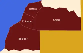 As províncias da região.