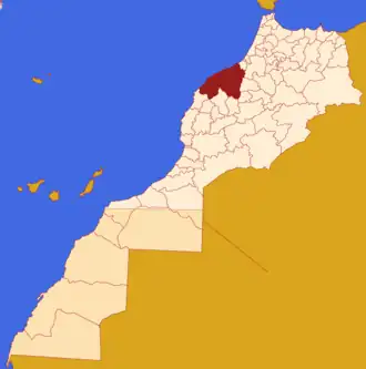 Localização da região em Marrocos. Sara ocidental incluído.