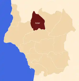 Localização da comuna, dentro da prefeitura.