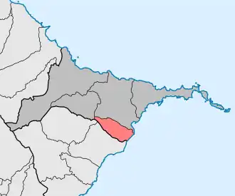 Localização no município de Machico