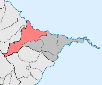 Localização no município de Machico