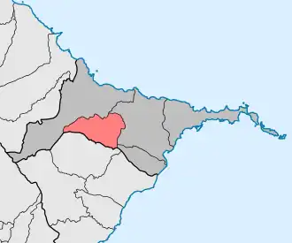 Localização no município de Machico