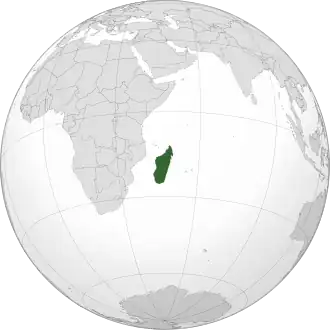 A ilha de Madagáscar é o habitat das espécies do gênero Saribia.