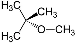 Estrutura química de MTBE