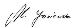 assinatura de Małgorzata Gosiewska