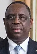 Senegal Macky Sall, Presidente, convidado como presidente da Nova Parceria para o Desenvolvimento da África