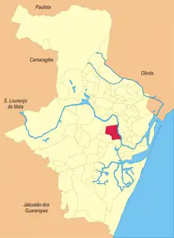 localização do bairro Madalena no Recife