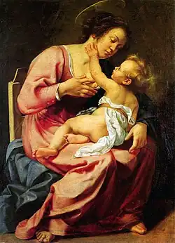 Madona com o Menino, de Artemisia Gentileschi.