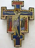 Mestre de São Francisco: Crucifixo pintado, têmpera, c. 1262-1270