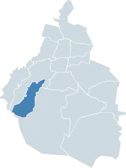 Localização de La Magdalena Contreras na Cidade do México