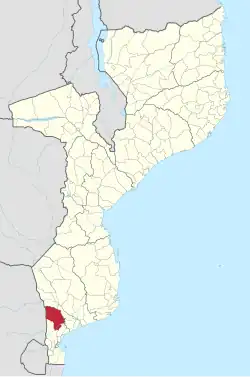 Localização do distrito de Magude em Moçambique